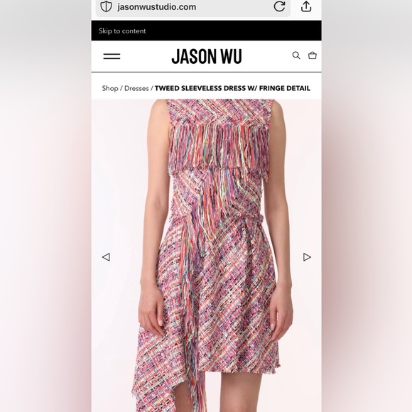 Jason Wu Tweed Fringe Dress - Size 0 - Picture 5 of 16